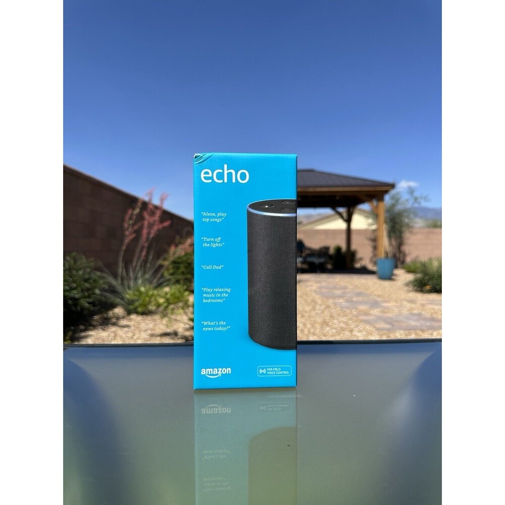 Amazon Echo (2nd Generation) Smart Assistant - Charcoal Fabric Open Box